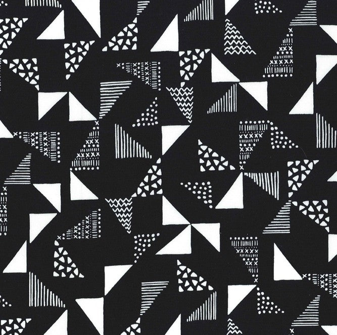 Pinwheels - Lovey Cuddle - Multi-Pinwheels on Black - Olli+Lime